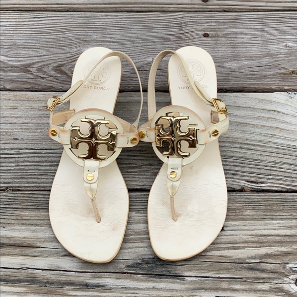 Tory Burch White Holly Sandals 8